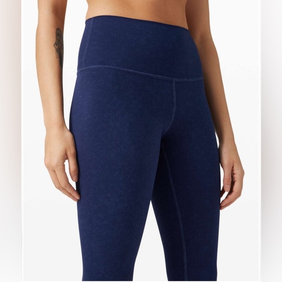 Lululemon Wunder Under Crop High-Rise Legging 21" Indigo Spray Mineral Blue 4 - Picture 4 of 12